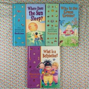 First Questions and Answers About … Children's Learning 3 Book Set.